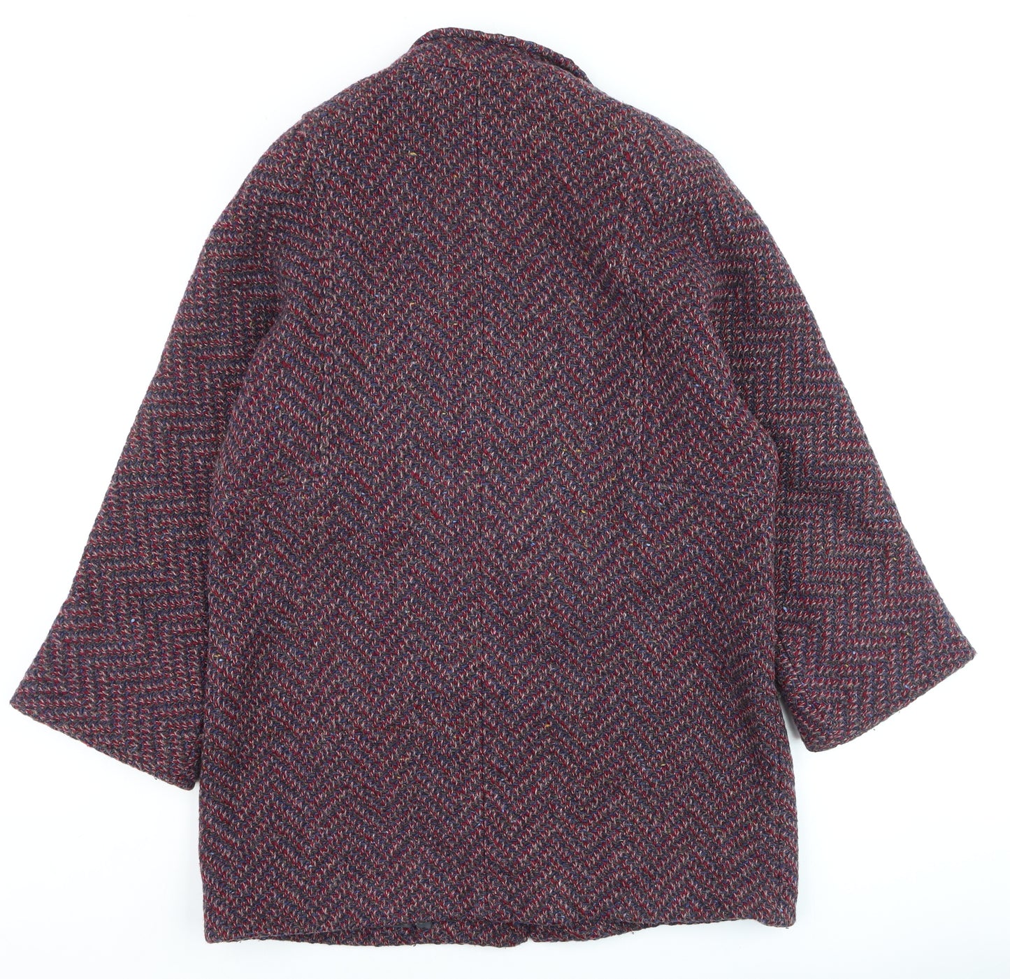Dereta Women's Multicoloured Wool Tweed Overcoat Size 10