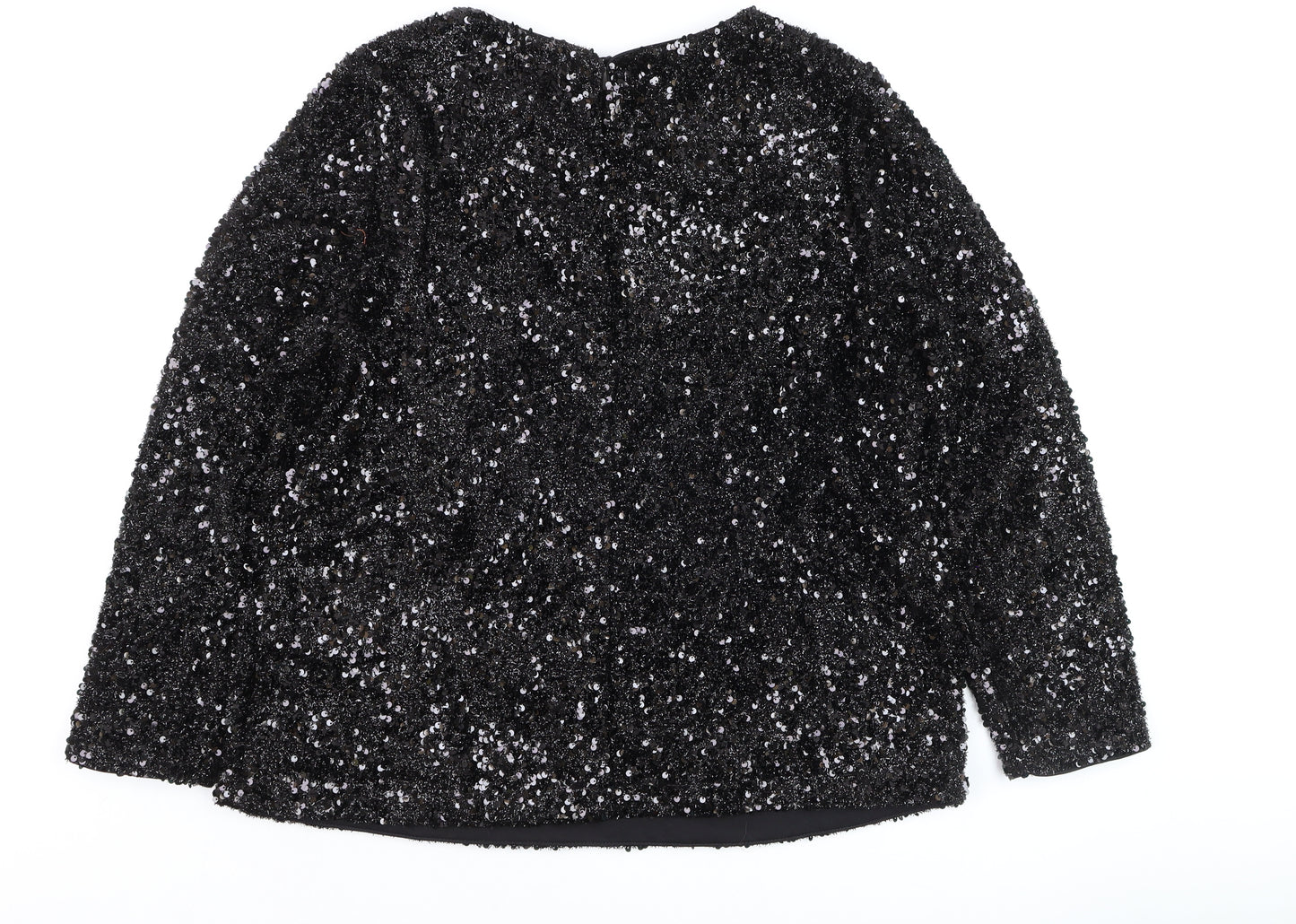 Marks and Spencer Women’s Black Sequin Blouse Size 16 Party Top