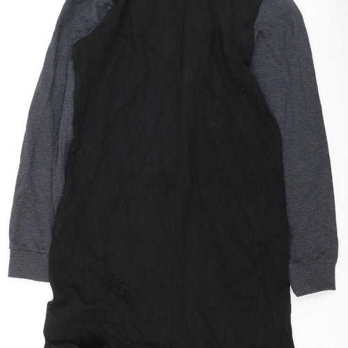 ASOS Men Black & Grey Hooded One Piece Nightwear Size S