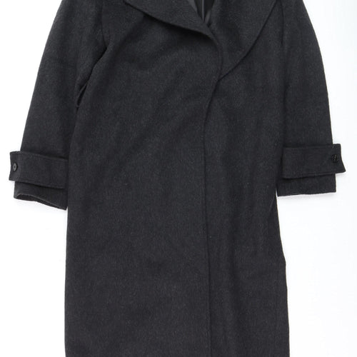 Marks and Spencer Autograph Women’s Charcoal Wool Cashmere Long Coat Size 8