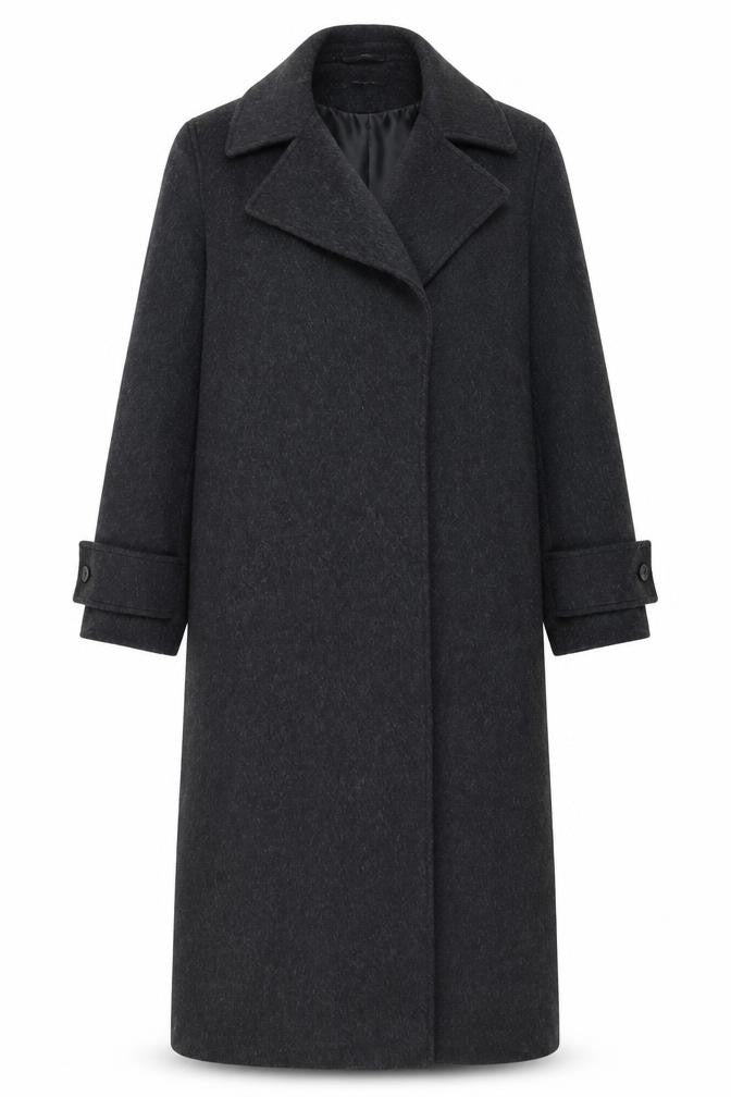 Marks and Spencer Autograph Women’s Charcoal Wool Cashmere Long Coat Size 8