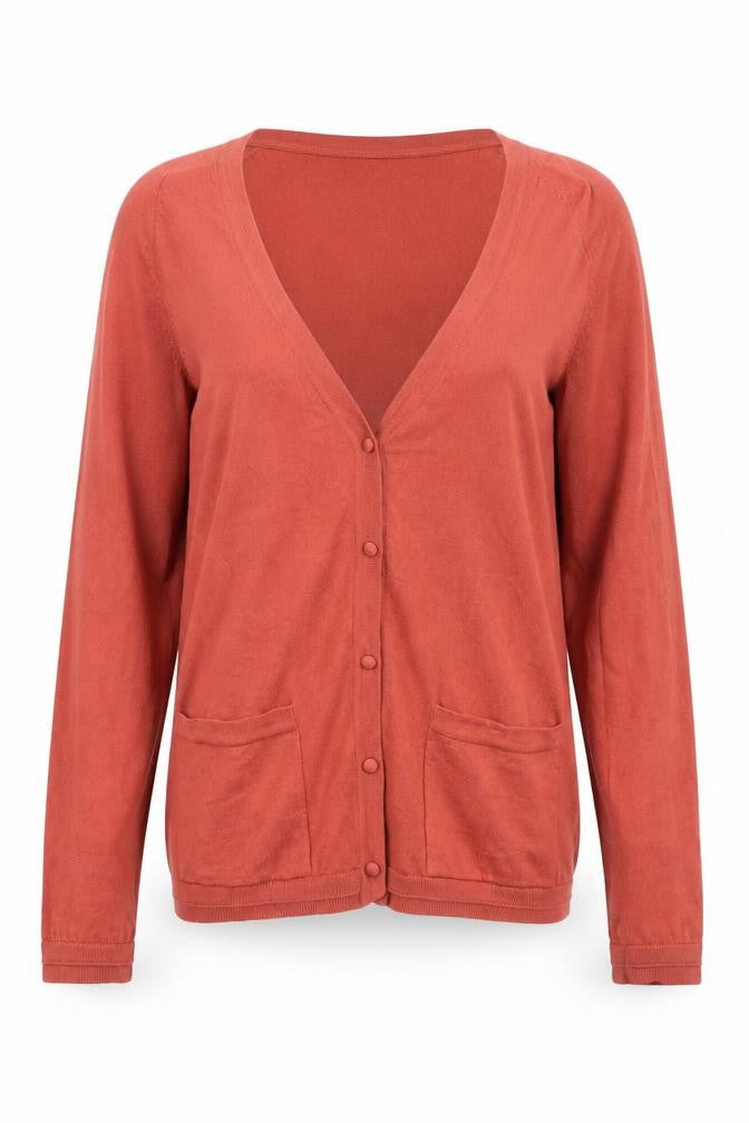 Gap Women’s Brown 100% Merino Wool Cardigan XS V-Neck Long Sleeve