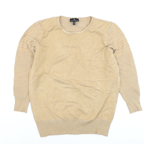 Marble Women Beige Pullover Jumper Size 10 Long Sleeve Knit