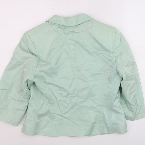 Minuet Women’s Mint Green Blazer UK 12 3/4 Sleeve Classic Formal Jacket