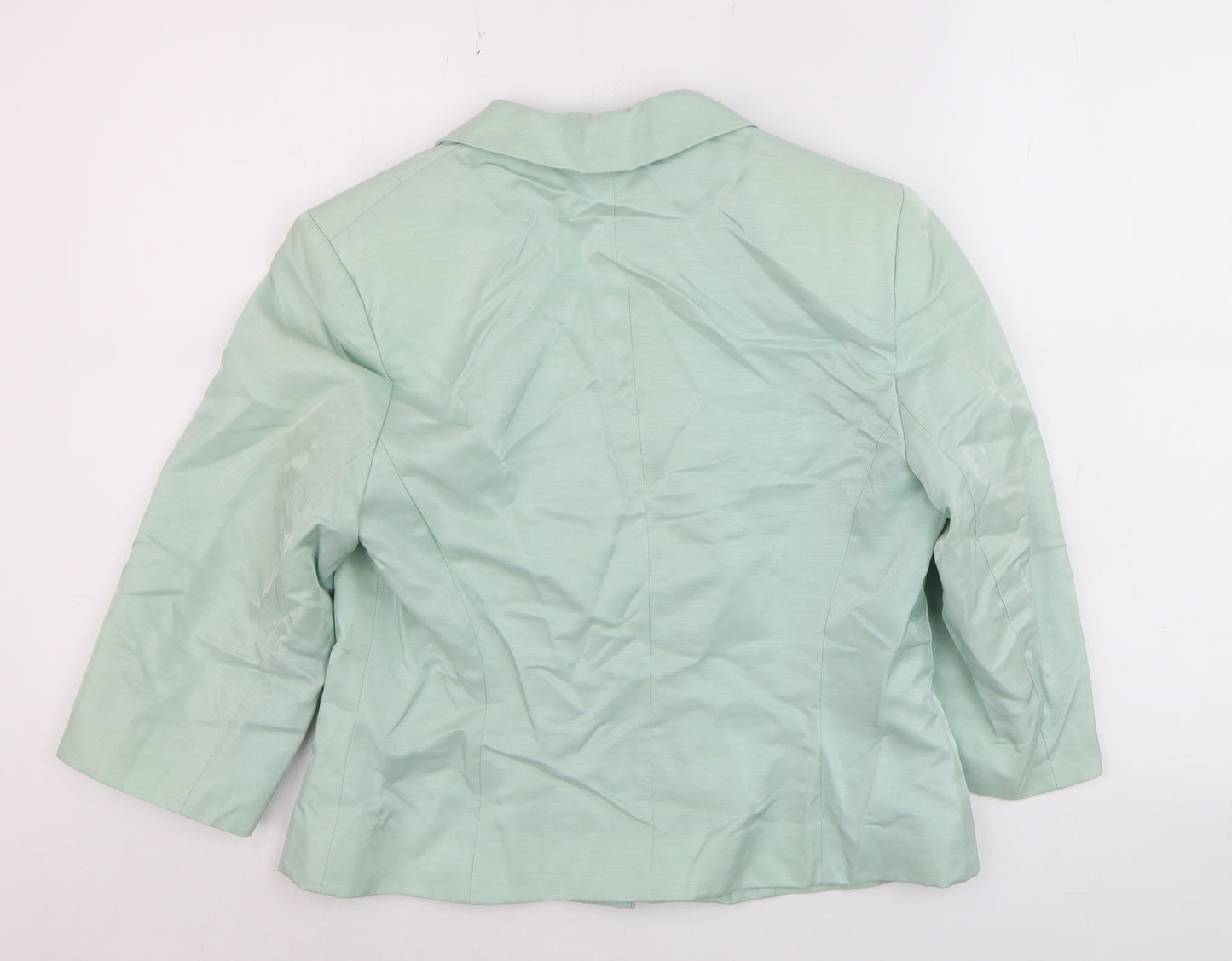 Minuet Women’s Mint Green Blazer UK 12 3/4 Sleeve Classic Formal Jacket
