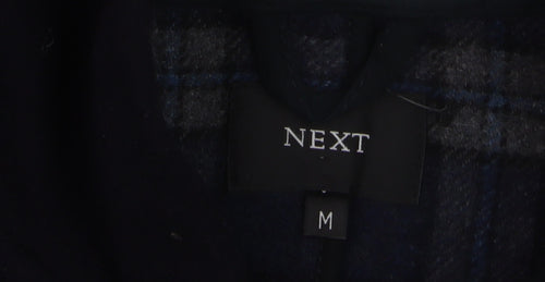 Next Men's Black Wool Duffle Coat Hooded Medium