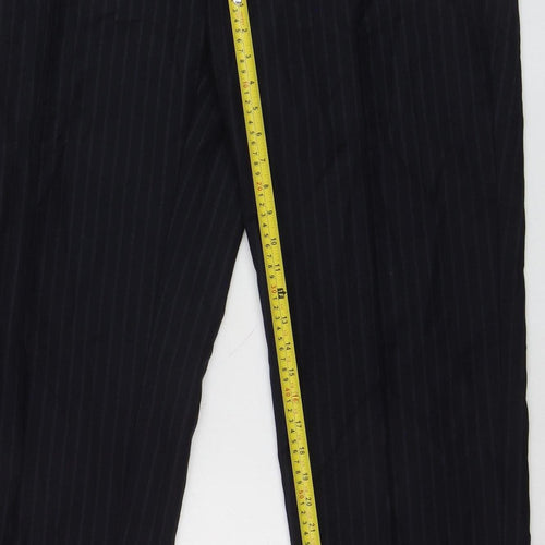 Austin Reed Men’s Black Pinstripe Wool Dress Pants 38R Regular Fit