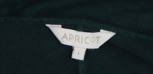 Apricot Women Green V-Neck Relaxed Jersey T-Shirt Size L