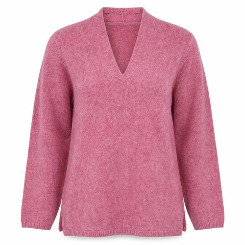Marks and Spencer Women Pink V-Neck Long Sleeve Pullover Jumper UK 8