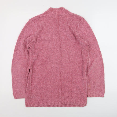 Marks and Spencer Women Pink V-Neck Long Sleeve Pullover Jumper UK 8