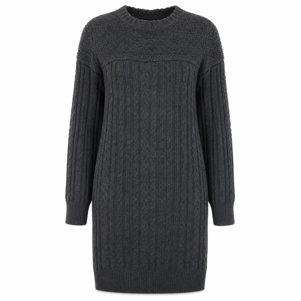 Paraphrase Women’s Grey Wool Blend Long Sleeve Jumper Dress Size 12