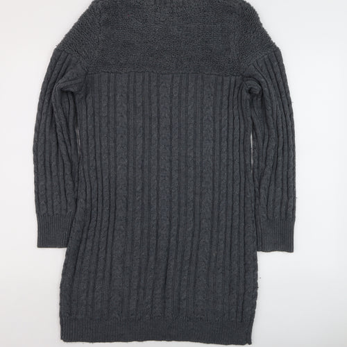 Paraphrase Women’s Grey Wool Blend Long Sleeve Jumper Dress Size 12