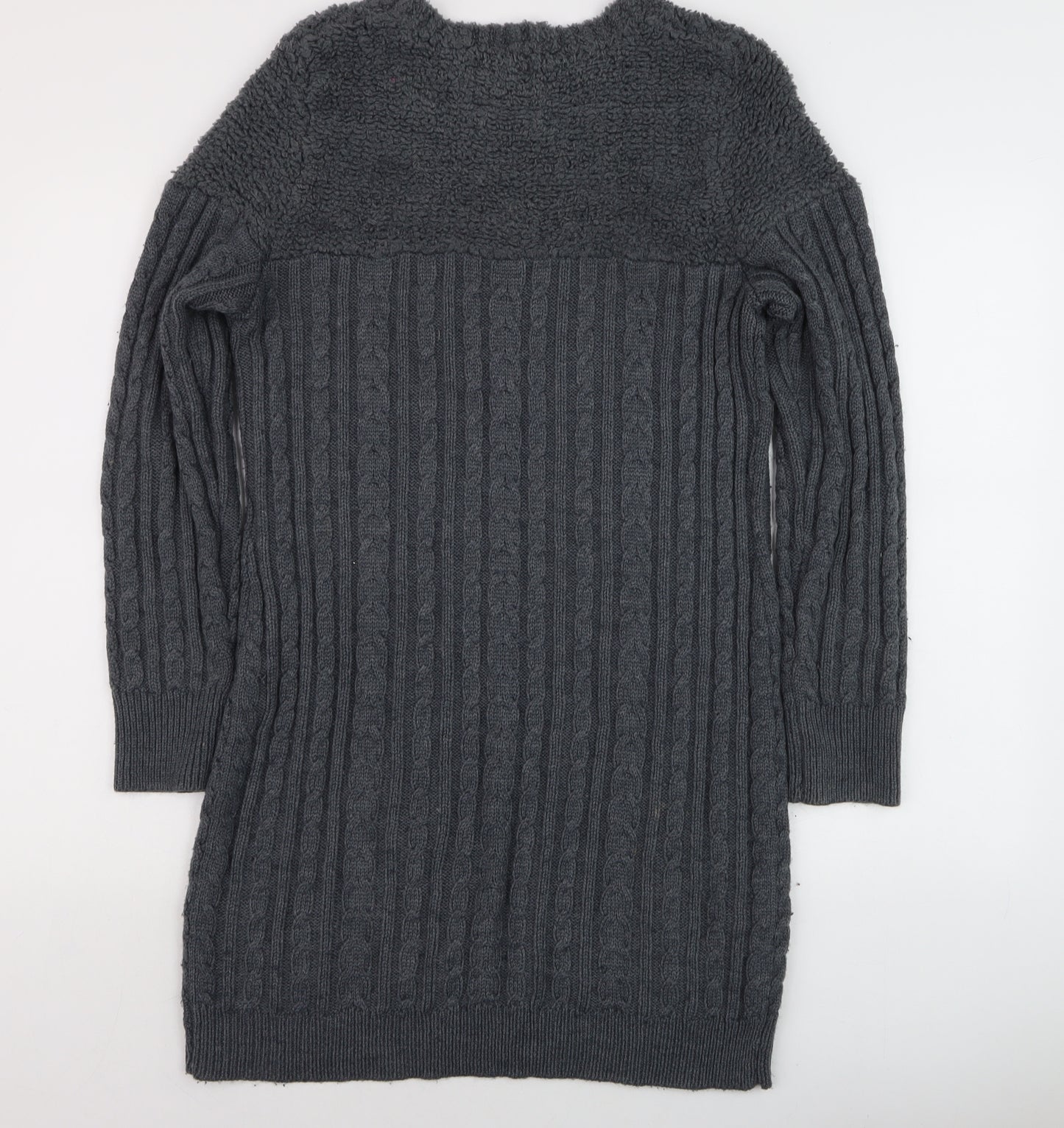 Paraphrase Women’s Grey Wool Blend Long Sleeve Jumper Dress Size 12