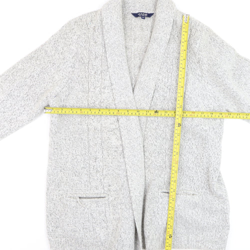Maine New England Women’s Grey Cable-Knit Cardigan Size 16