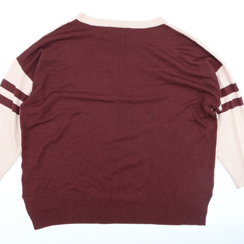 Next Women's Multicoloured XL Crew Neck Knit Pullover Jumper