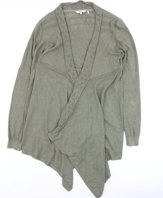 FatFace Women’s Green Cotton Wrap Cardigan Size 12 Long Sleeve