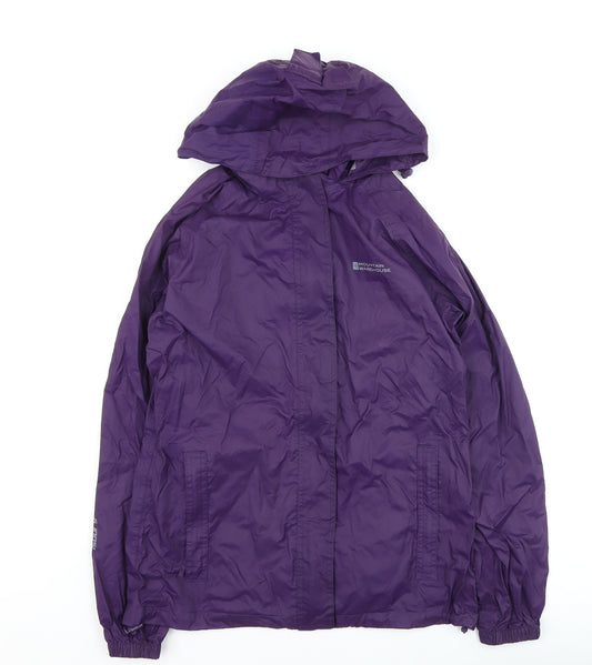 Mountain Warehouse Womens Purple Waterproof Hooded Rain Jacket UK 6