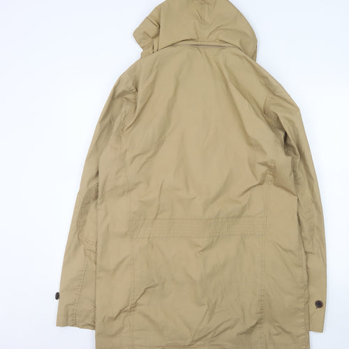 Howick Men's Beige The Bleecker Mac Rain Coat Hooded M