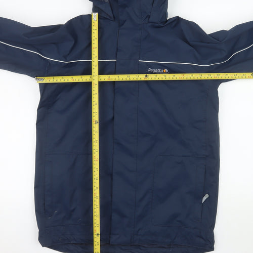 Regatta Men’s Blue Waterproof Hooded Rain Coat Jacket Size 164
