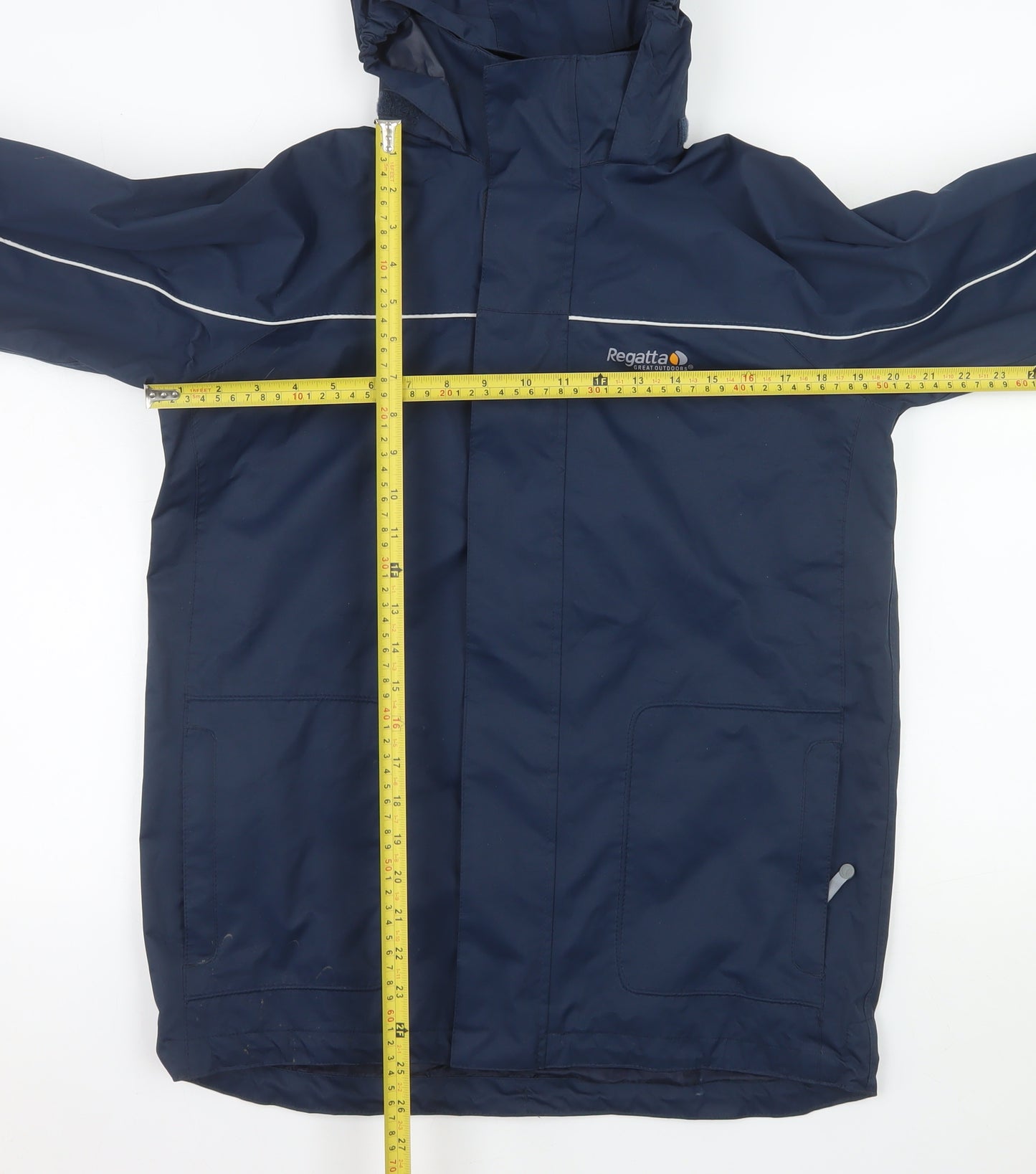 Regatta Men’s Blue Waterproof Hooded Rain Coat Jacket Size 164