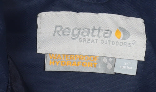 Regatta Men’s Blue Waterproof Hooded Rain Coat Jacket Size 164