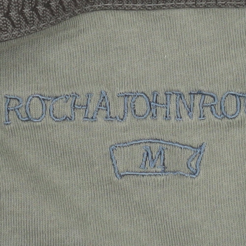 Rocha John Rocha Men's Blue Cotton V-Neck Jumper Size M