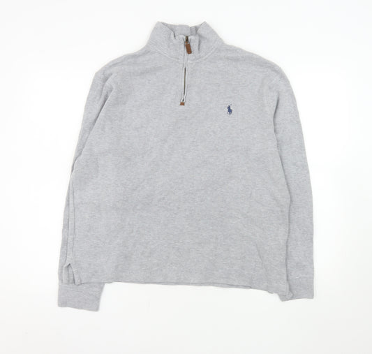 Polo Ralph Lauren Men’s Grey 1/4 Zip Cotton Sweatshirt M