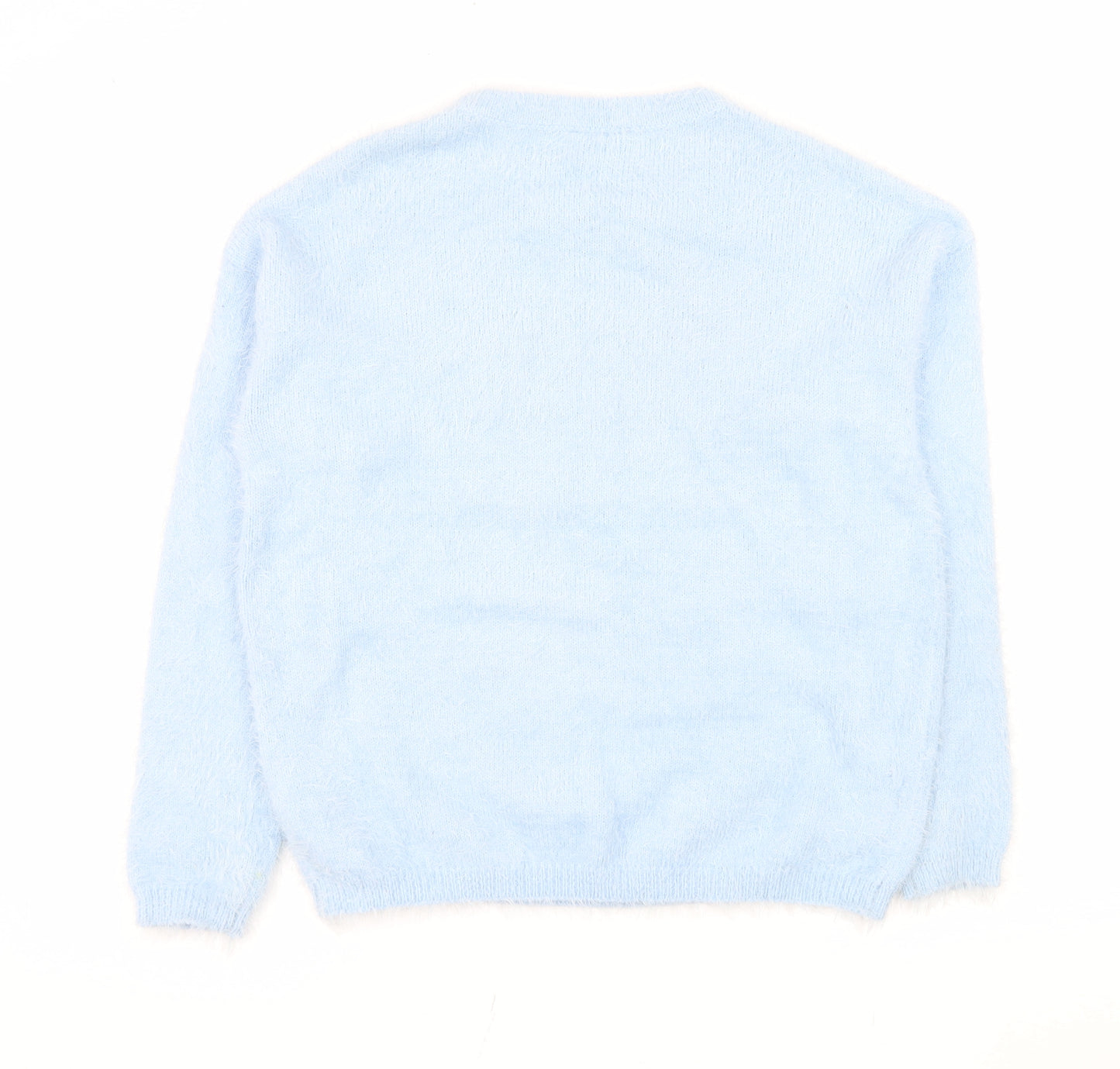 Disney Women’s Blue Stitch Crew Neck Pullover Sweatshirt XS