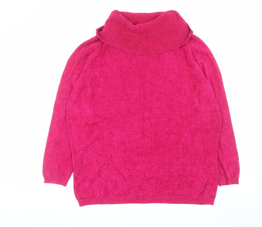 Marks and Spencer Women’s Pink Roll Neck Jumper Size 24