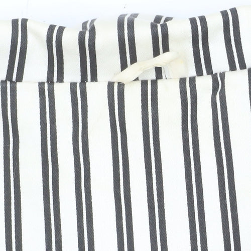 Pilot Women’s White Striped Cotton Stretch Blazer Jacket Size 12