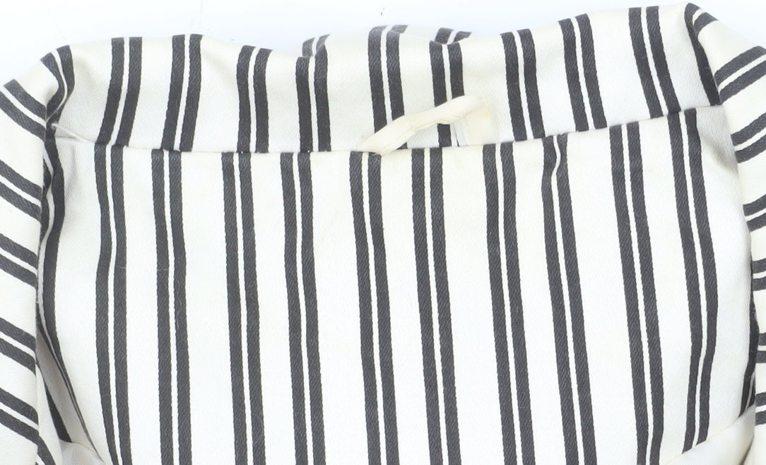Pilot Women’s White Striped Cotton Stretch Blazer Jacket Size 12