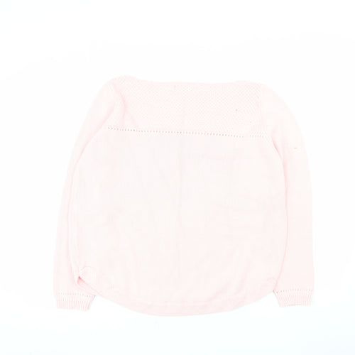 Marks and Spencer Women Pink Cotton Long Sleeve Pullover Jumper Size 18