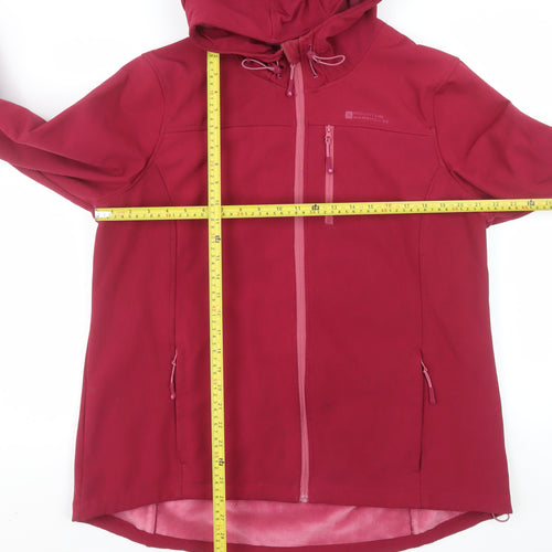 Mountain Warehouse Womens Red Softshell Hooded Jacket Size 18