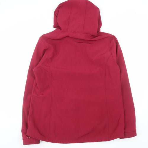 Mountain Warehouse Womens Red Softshell Hooded Jacket Size 18
