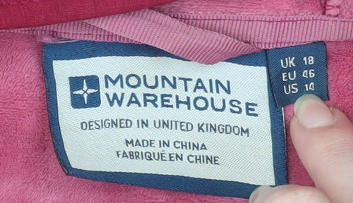 Mountain Warehouse Womens Red Softshell Hooded Jacket Size 18