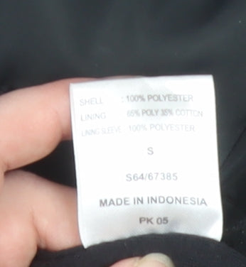Crafted Women’s Black Hooded Windbreaker Jacket Size S