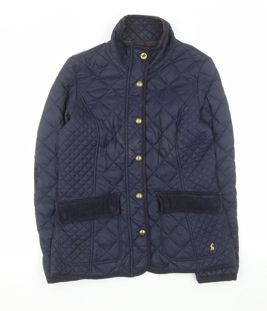 Joules Women’s Blue Quilted Mid-Length Jacket Size 10