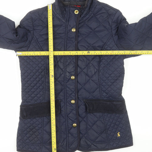 Joules Women’s Blue Quilted Mid-Length Jacket Size 10