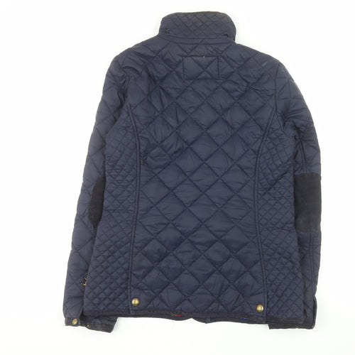 Joules Women’s Blue Quilted Mid-Length Jacket Size 10