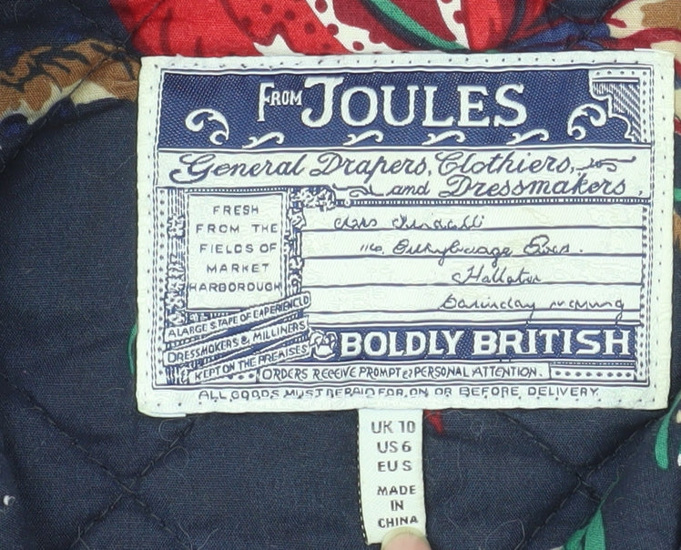 Joules Women’s Blue Quilted Mid-Length Jacket Size 10