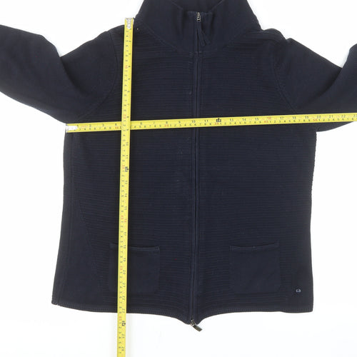 Olsen Women's Navy Cotton Acrylic Full Zip Jacket UK 14