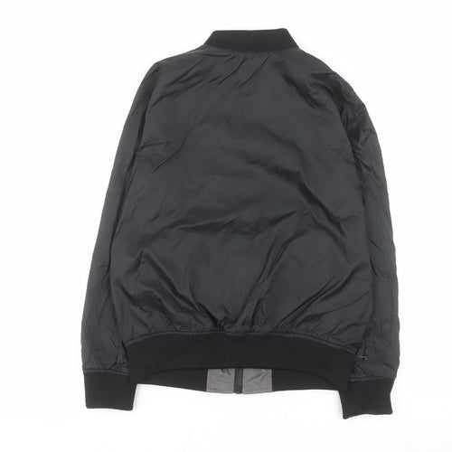 Very Girls Black Bomber Jacket 12 Years Lined Full Zip Casual Outerwear