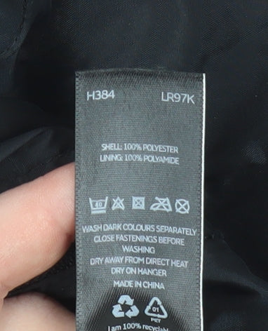 Very Girls Black Bomber Jacket 12 Years Lined Full Zip Casual Outerwear