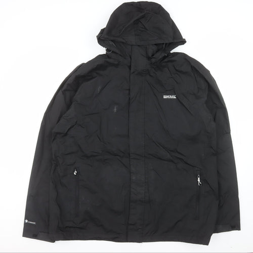 Regatta Mens Black 2XL Waterproof Hooded Outdoor Jacket