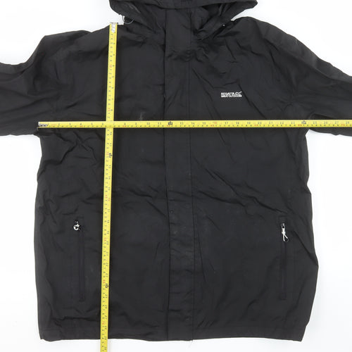 Regatta Mens Black 2XL Waterproof Hooded Outdoor Jacket