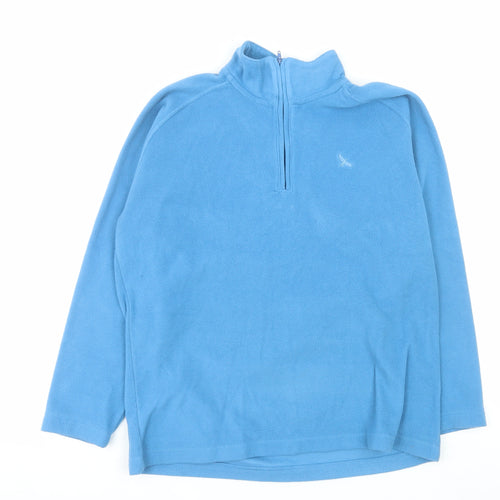Hawkshead Women Blue Fleece 1/4 Zip Pullover Sweatshirt Size 14