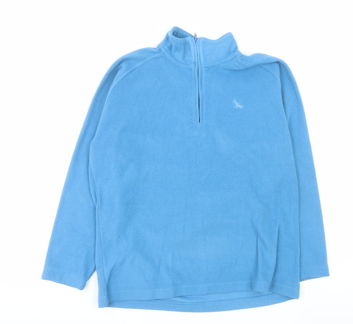 Hawkshead Women Blue Fleece 1/4 Zip Pullover Sweatshirt Size 14