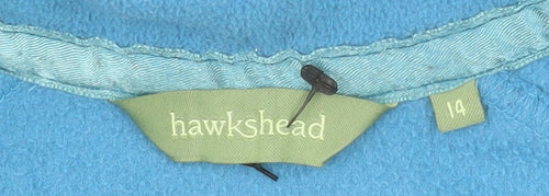 Hawkshead Women Blue Fleece 1/4 Zip Pullover Sweatshirt Size 14