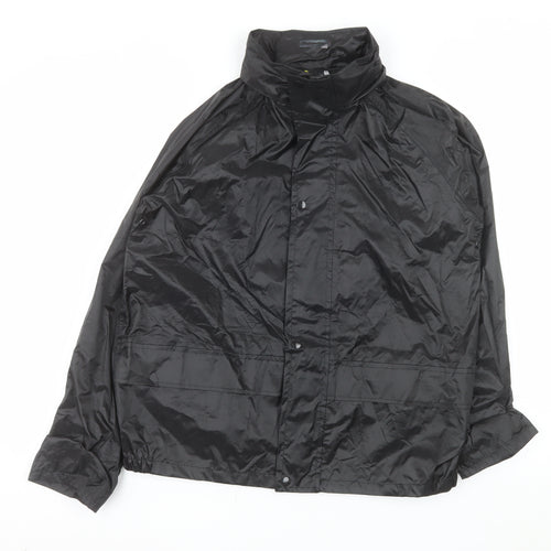 Wetplay Boys Black Waterproof Rain Coat Jacket 13 Years Polyester