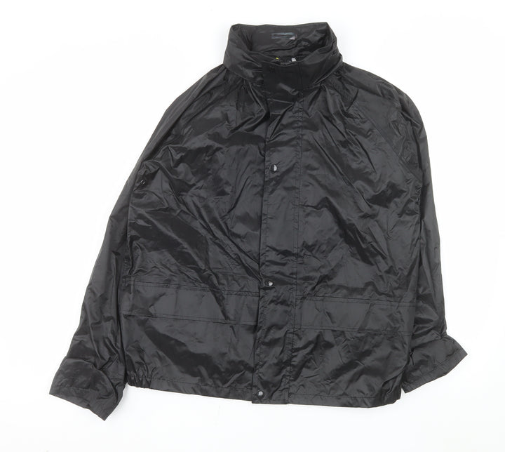 Wetplay Boys Black Waterproof Rain Coat Jacket 13 Years Polyester